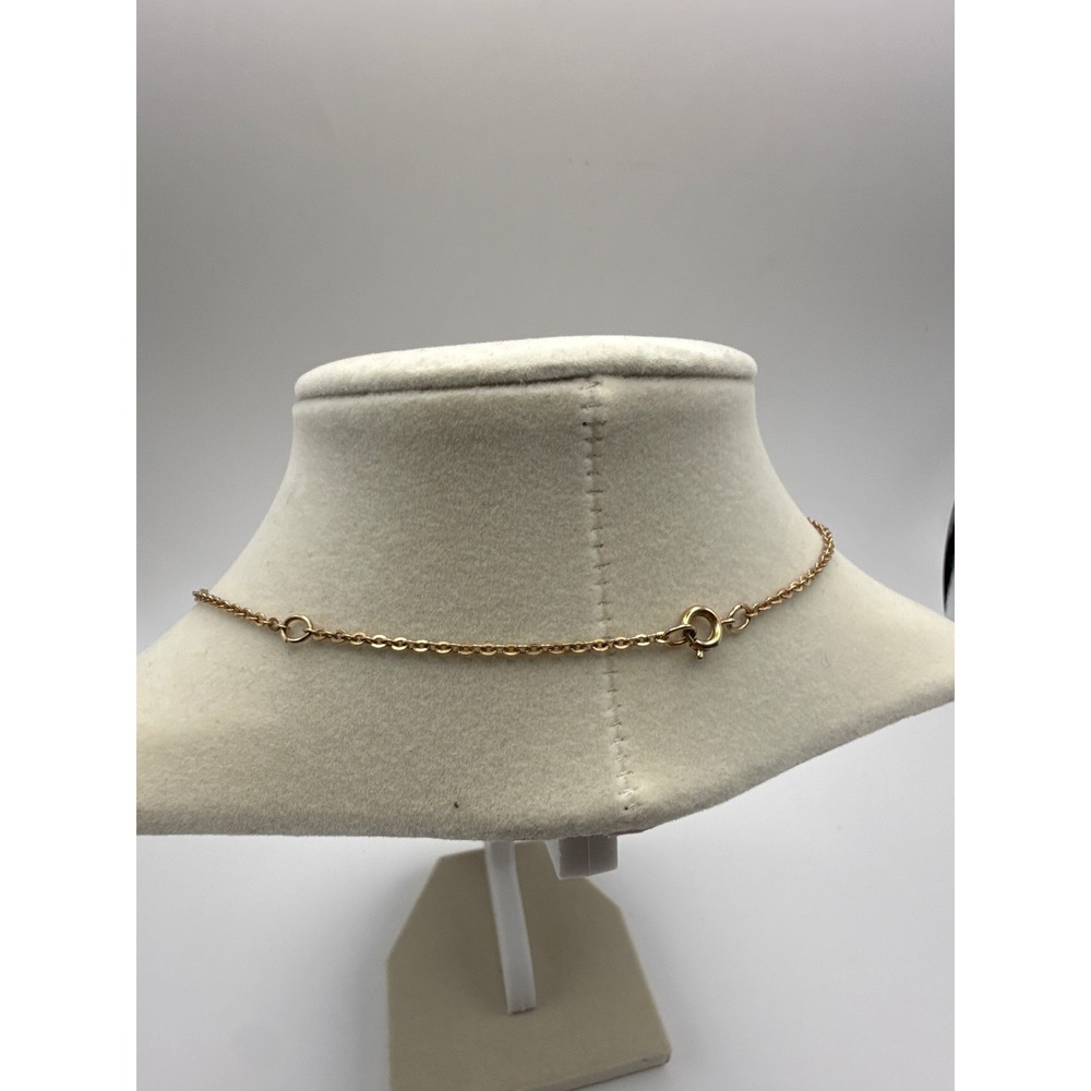 Sarah Coventry Vintage Heart Starburst RhinestoneGold Tone Pendant Necklace 16in - Picture 4 of 5
